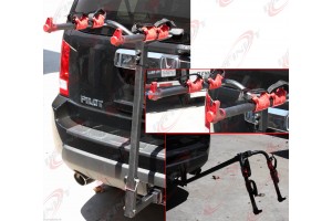 Hitch Mounted Two 2 Bike Bicycle Rack Carrier - Standard Hitch Receiver Mount